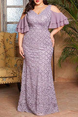Sequin Mermaid Evening Dress – Elegant Slim Fishtail Gown for Women