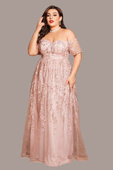 Plus Size Evening Dress – Sexy Off-Shoulder Fairy Style Gown for 200 lbs Bridesmaids and Hosts