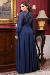 Elegant Plus Size Banquet Evening Dress – Long Lace Gown