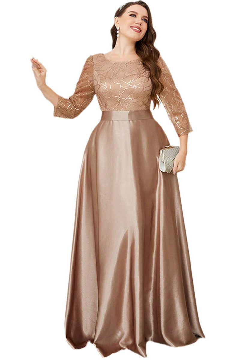 Plus Size Evening Dress – Elegant Party Host Skirt with Flattering Slim Design
