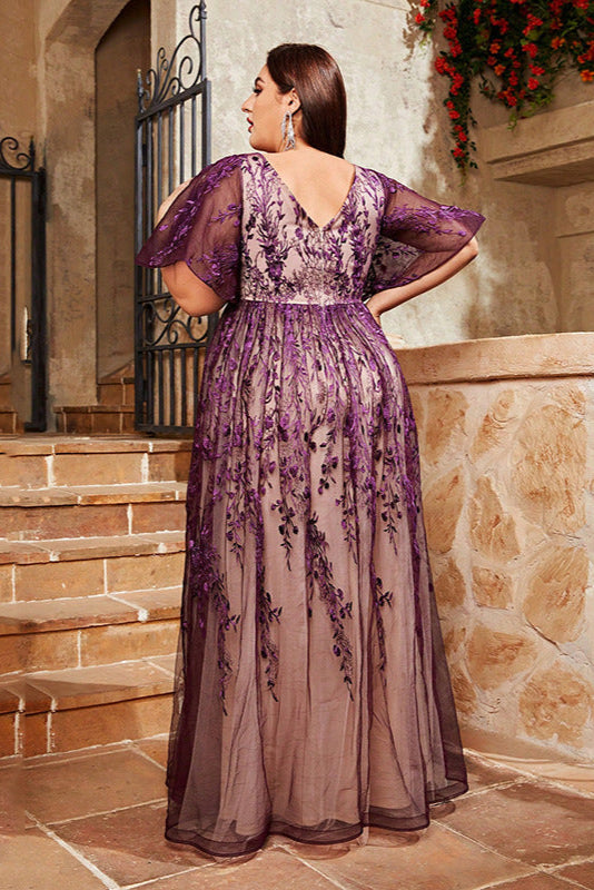 Elegant Plus Size Banquet Dress – Noble Temperament Evening Wear for 200 lbs+ Women