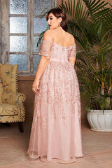 Plus Size Evening Dress – Sexy Off-Shoulder Fairy Style Gown for 200 lbs Bridesmaids and Hosts