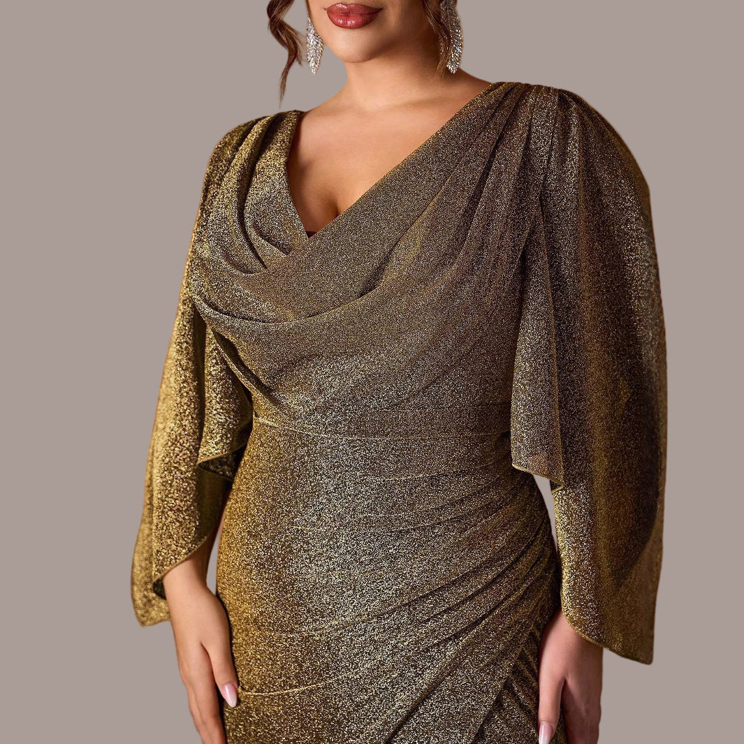 Plus Size Prom Evening Dress – Elegant Slim Fit with Side Slit