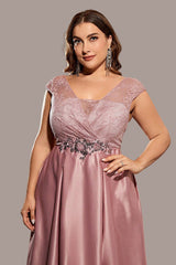 Plus Size Solid Color Evening Dress – Sexy Long Skirt Gown