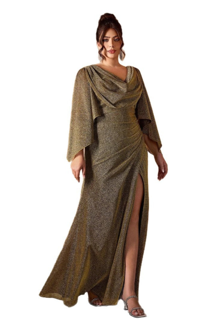 Plus Size Prom Evening Dress – Elegant Slim Fit with Side Slit